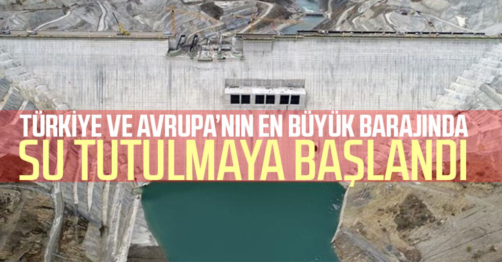 Türkiye ve Avrupa'nın En Büyük RCC Barajı: Çetin Barajı'nda Su Tutulmaya Başlandı