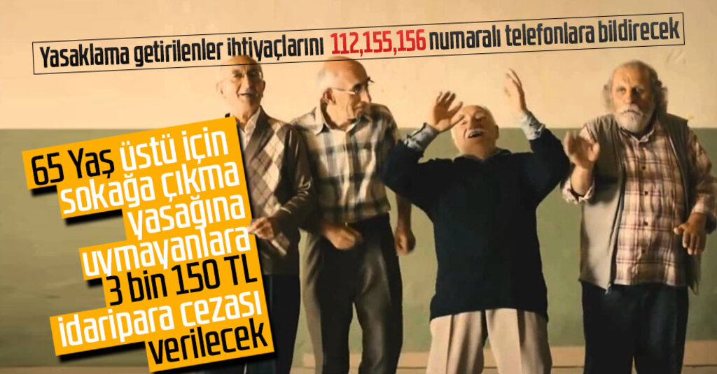 65 Yaş Üstü ve Kronik Hastalara Sokağa Çıkma Kısıtlaması Getirildi