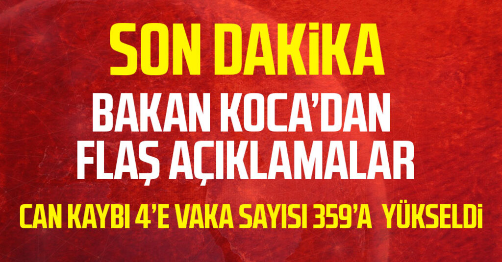 Türkiye'de Koronavirüs Nedeniyle Ölü Sayısı 4'e Yükseldi