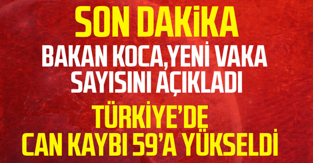 Koronavirüs Can Almaya Devam Ediyor: Can Kaybı 59’a, Vaka Sayısı 2.433’e Yükseldi