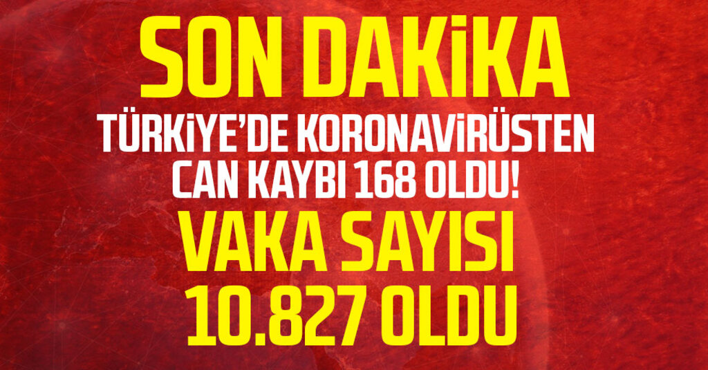 Son dakika: Türkiye'de koronavirüsten hayatını kaybedenlerin sayısı 168'e yükseldi