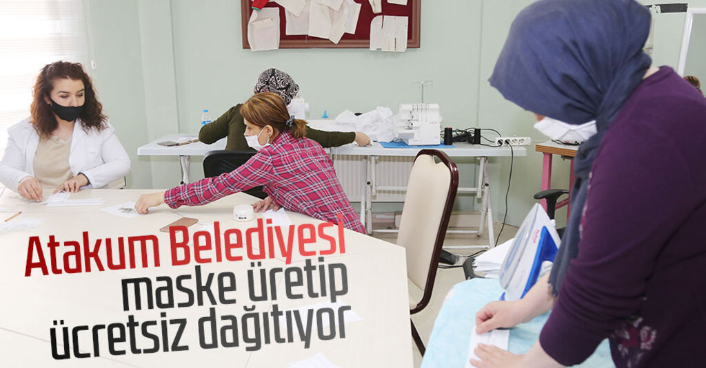 Atakum’da İmece Ruhu: Özgecan Kadın Koordinasyon Merkezi Maske Üretimine Başladı