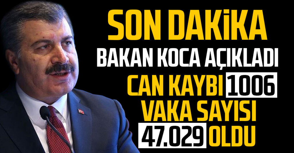 Koronavirüs Vaka Sayısı 47 Bin 29'a Yükseldi, 98 Yeni Ölüm