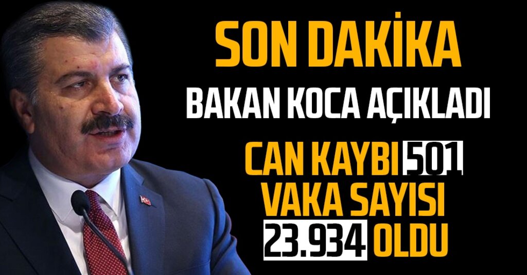 Bakan Koca Güncel Tabloyu Paylaştı: Vaka Sayısı 23 Bini, Can Kaybı 500'ü Aştı