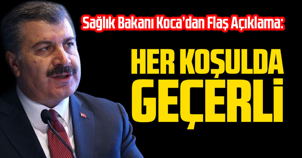 Bakan Koca’dan Kararlılık Mesajı: Mücadeleden Ödün Vermeyeceğiz