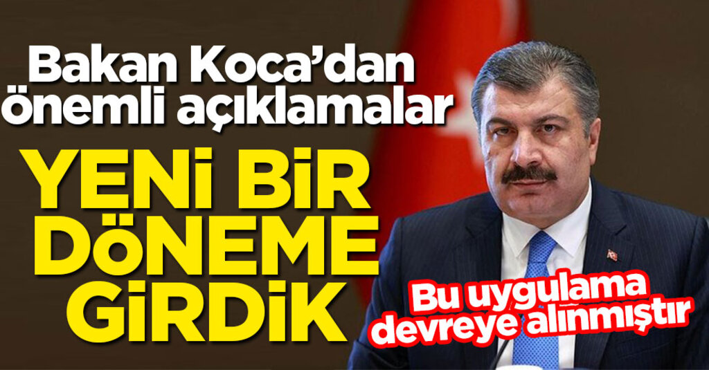 Bakan Koca:Koronavirüsle Mücadelenin İlk Dönemi Tamamlandı, Yeni Dönem Kontrollü Sosyal Hayat