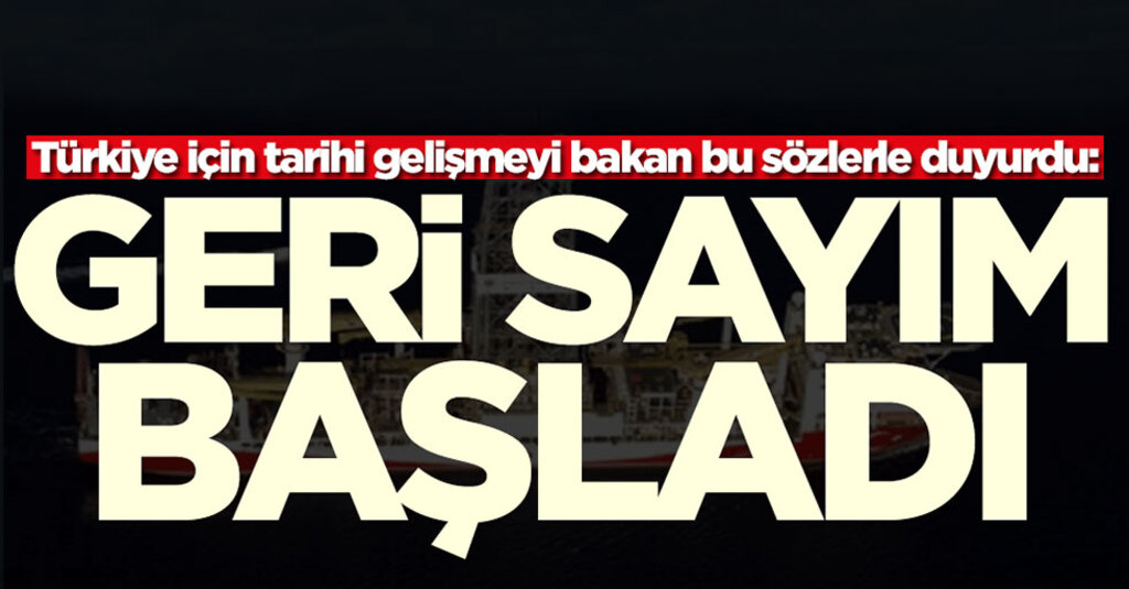 Enerji ve Tabii Kaynaklar Bakanı Fatih Dönmez tarihi gelişmeyi duyurdu: Geri sayım başladı