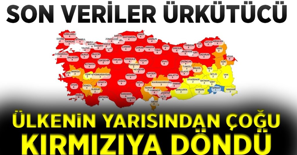 Yeni Koronavirüs Risk Haritası Açıklandı: 58 İlde Cumartesi Kısıtlaması Geri Geldi