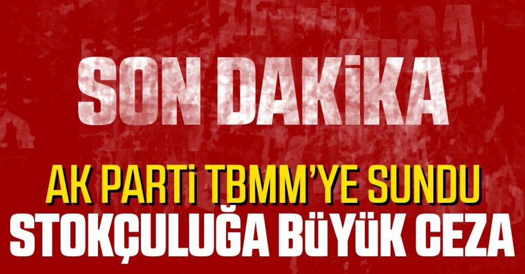 Stokçuluğa 2 Milyon TL Ceza Yolda! AK Parti’den 24 Maddelik Yeni Yargı Paketi TBMM’ye Sunuldu