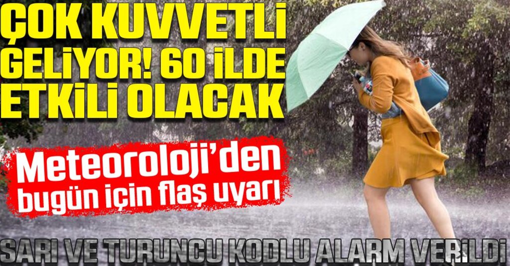 Meteoroloji’den Son Dakika Uyarısı: 33 Kente Sarı ve Turuncu Kod! Kuvvetli Yağış Günlerce Sürecek
