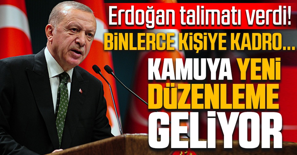 Cumhurbaşkanı Erdoğan talimatı verdi! Çalışmalar başladı