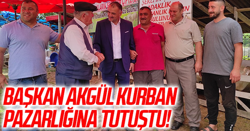 Salıpazarı Belediye Başkanı Halil Akgül pazarı gezdi, kurban pazarlığına tutuştu