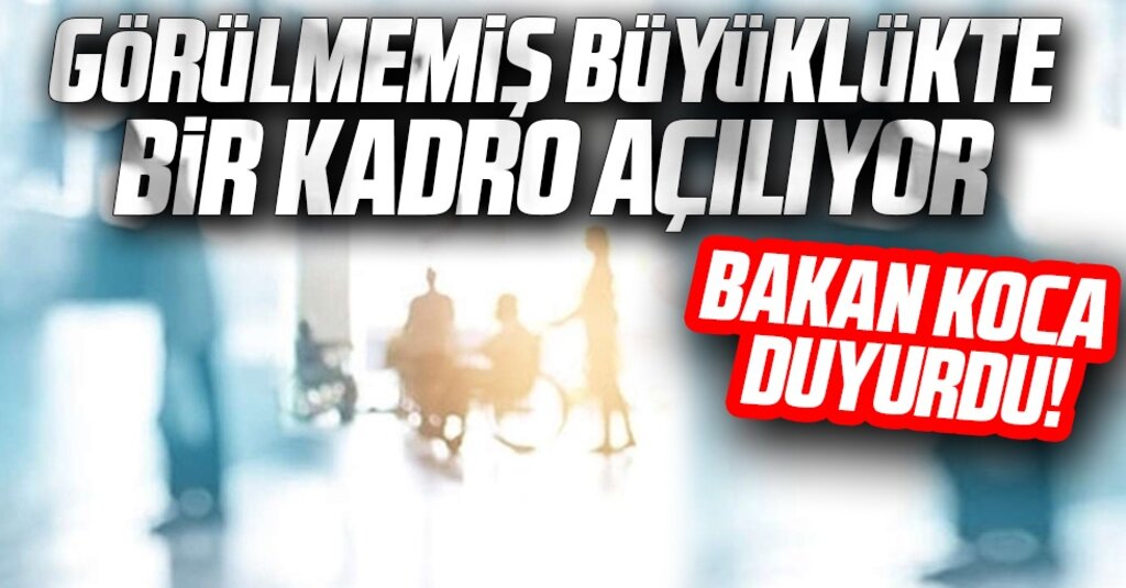 Bakan Koca duyurdu! Görülmemiş büyüklükte bir kadro açılıyor