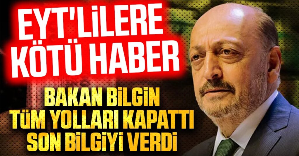 Staj ve çıraklık süreleri EYT’ye dahil mi? Bakan Bilgin yanıtladı