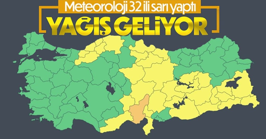 Samsunlular Dikkat! Meteoroloji'den 33 il için kuvvetli yağış uyarısı