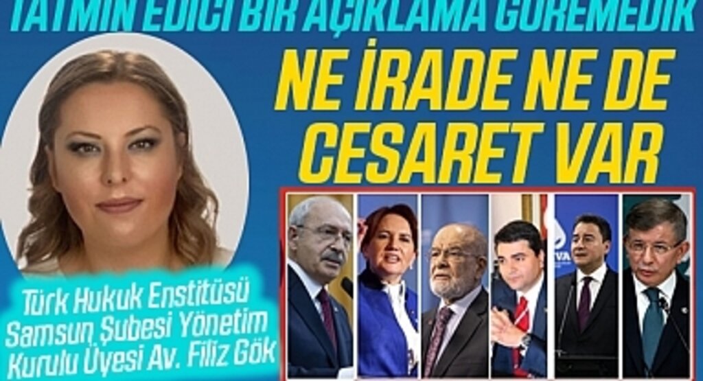 Av. Filiz Gök: Ne İrade Ne De Cesaret Var, Herkes Birim Benim Diye Haykırıyor