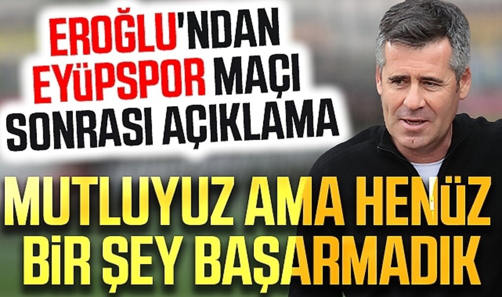 Hüseyin Eroğlu: Bu Zafer Futbol Şehitlerimize Armağan Olsun