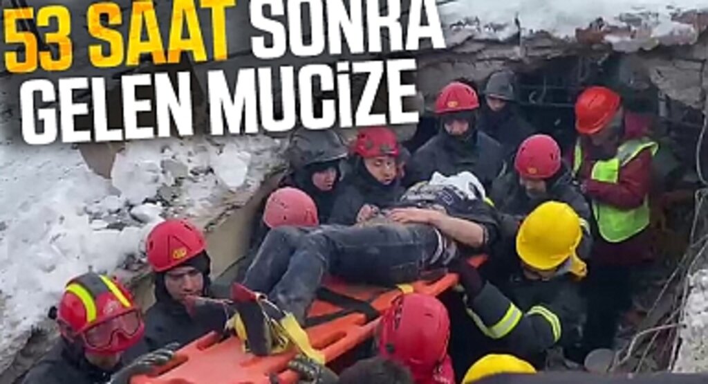 Depremden 53 saat sonra gelen mucize