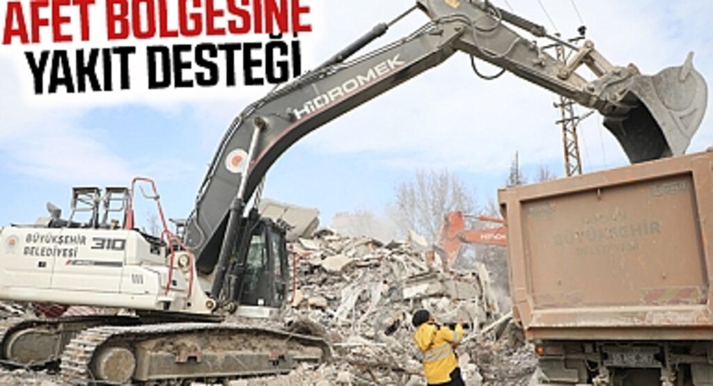 Afet bölgesine yakıt desteği