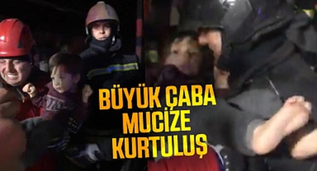 Depremde büyük çaba, mucize kurtuluş