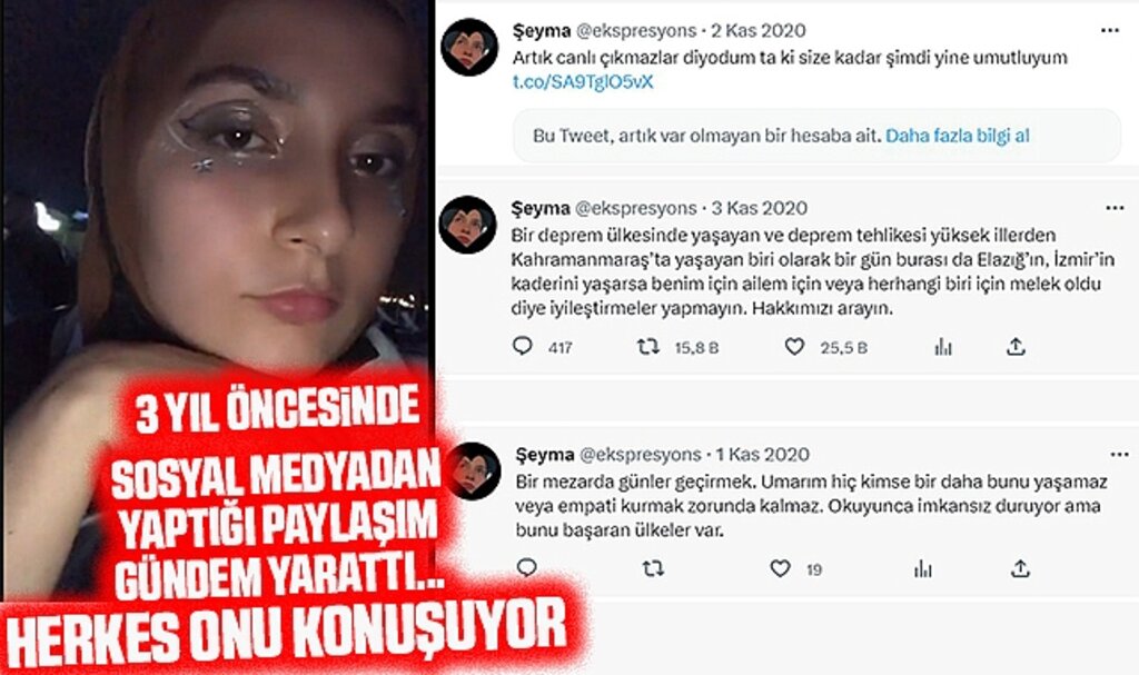Depremde hayatını kaybettiği söylendi! 3 yıl öncesinde sosyal medyadan yaptığı paylaşım gündem yarattı... Herkes onu konuşuyor