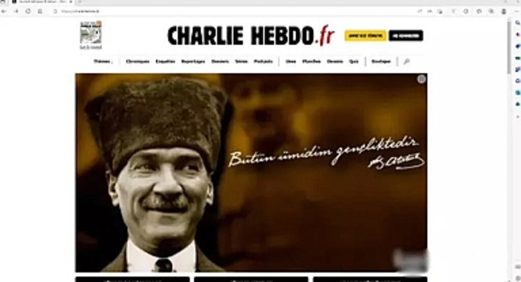 Deprem karikatürü tepki çeken Charlie Hebdo hack'lendi