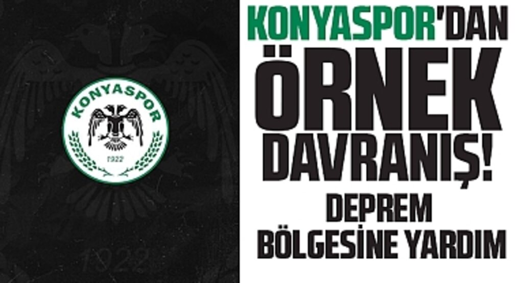Konyaspor'dan örnek davranış! Deprem bölgesine yardım