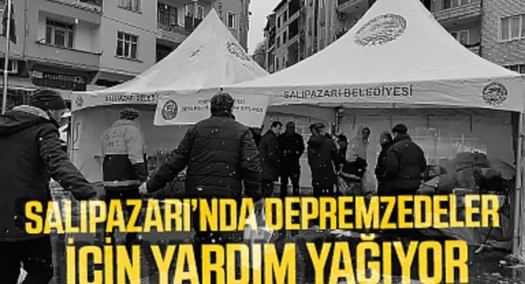Salıpazarı’nda depremzedeler için yardım yağıyor