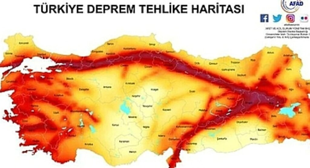Türkiye Fay Hattı Haritası MTA 2023! AFAD deprem diri fay hatları hangi bölgelerden, illerden, ilçelerden geçiyor?
