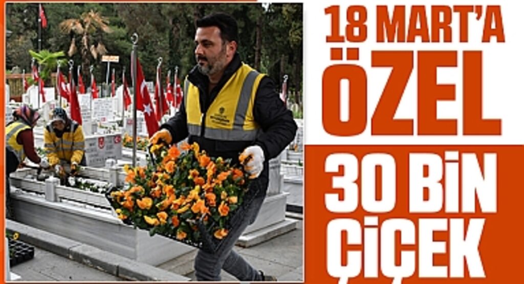 Samsun'da 18 Mart’a özel 30 bin çiçek