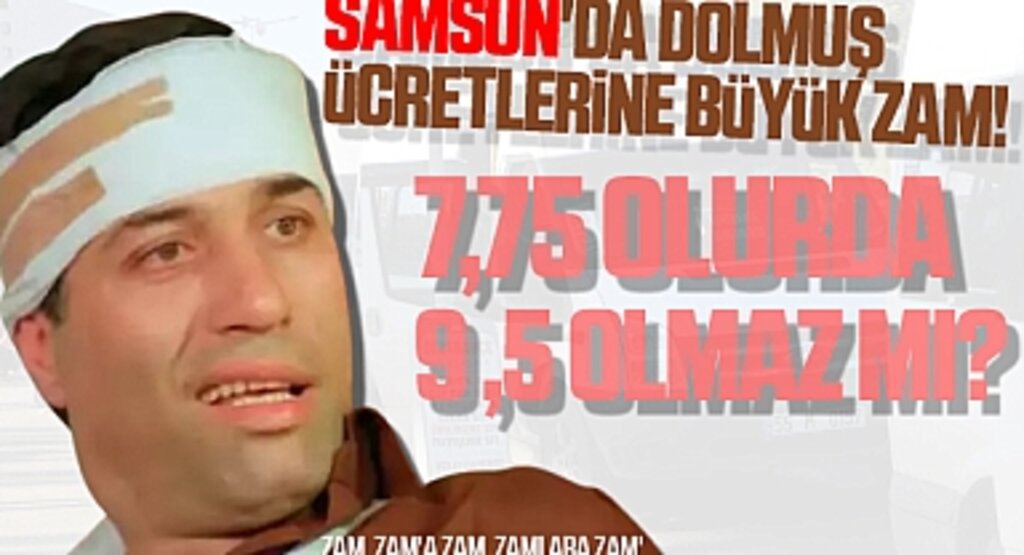 Samsun'da dolmuş ücretlerine büyük zam!