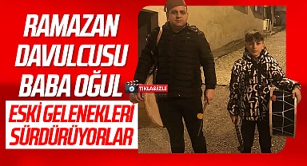 Samsun'da Ramazan Davulcusu Baba Oğul Eski Gelenekleri Sürdürüyorlar