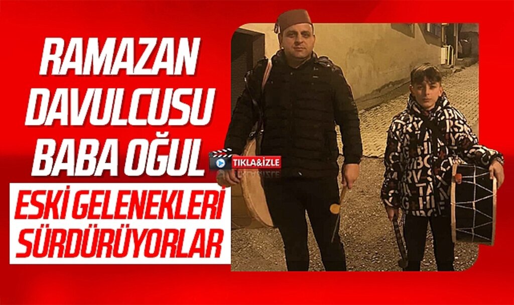 Samsun'da Ramazan Davulcusu Baba Oğul Eski Gelenekleri Sürdürüyorlar