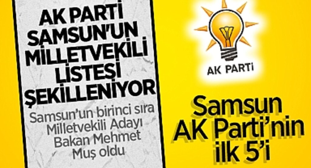 Ak Parti'nin Samsun'daki Milletvekili Listesi Şekilleniyor! Ticaret Bakanı Mehmet Muş Liste Başı
