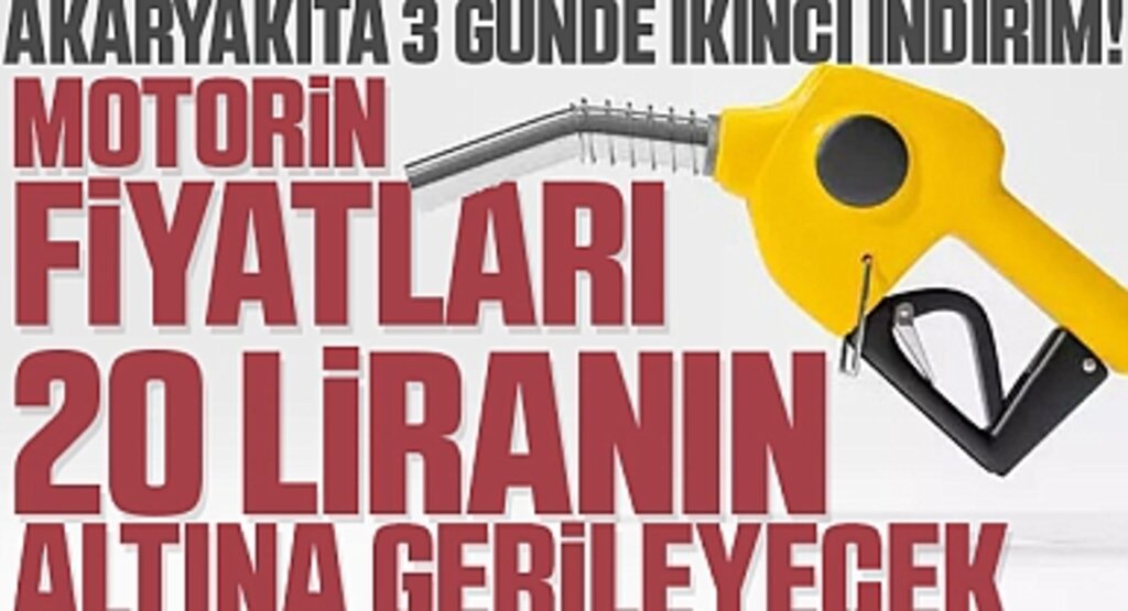 Motorin Fiyatlarına Bir İndirim Daha! Benzin Fiyatlarında Değişiklik Yok