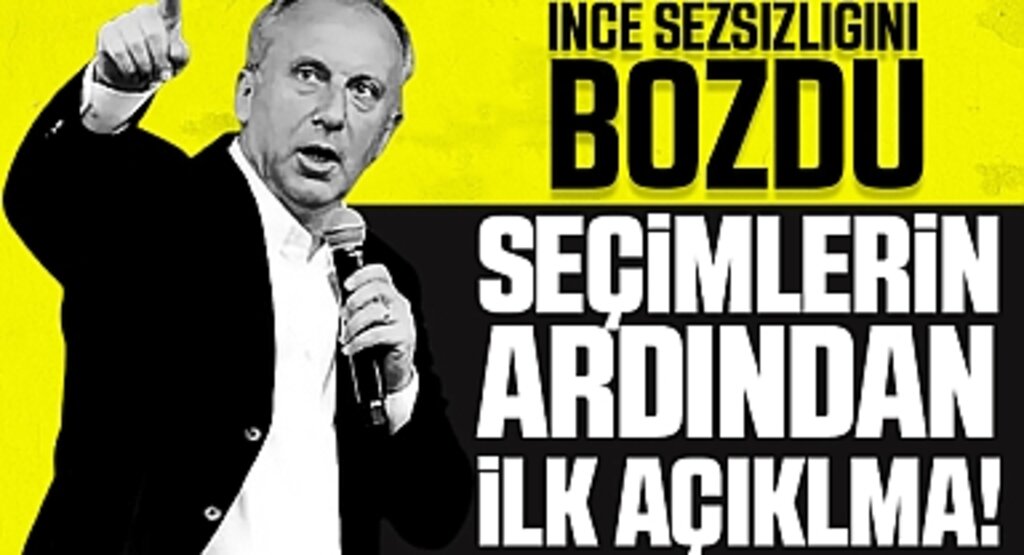 Seçimlerin ardından Muharrem İnce'den ilk açıklama: Umut her zaman vardır