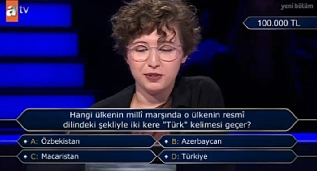 Kim Milyoner Olmak İster? 15 Ağustos Bölümünde 100 Bin TL'lik Soru: Hangi Ülkenin Milli Marşında İki Kere 