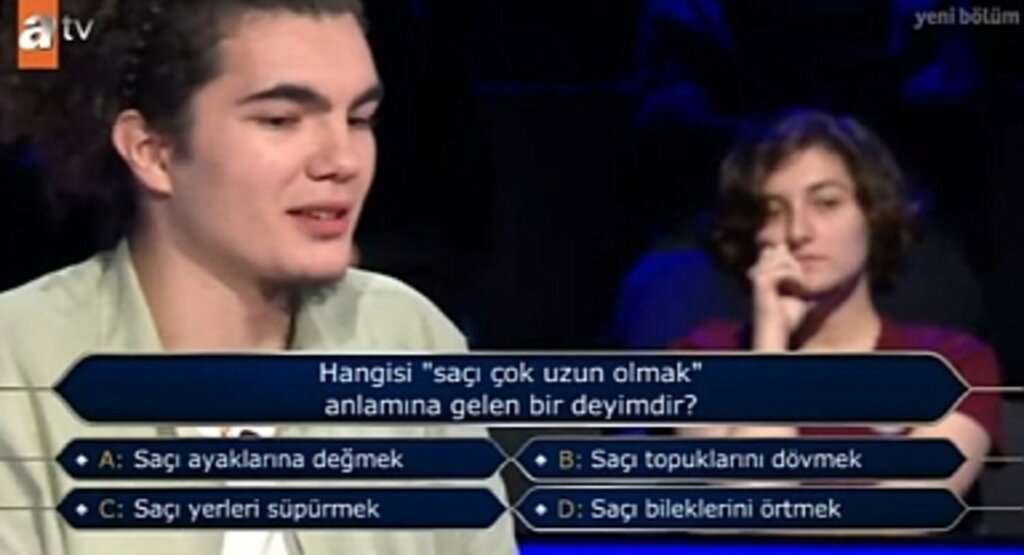 Kim Milyoner Olmak İster'de 24 Ağustos Perşembe Günü Sorulan 100 Bin TL'lik Soru: 