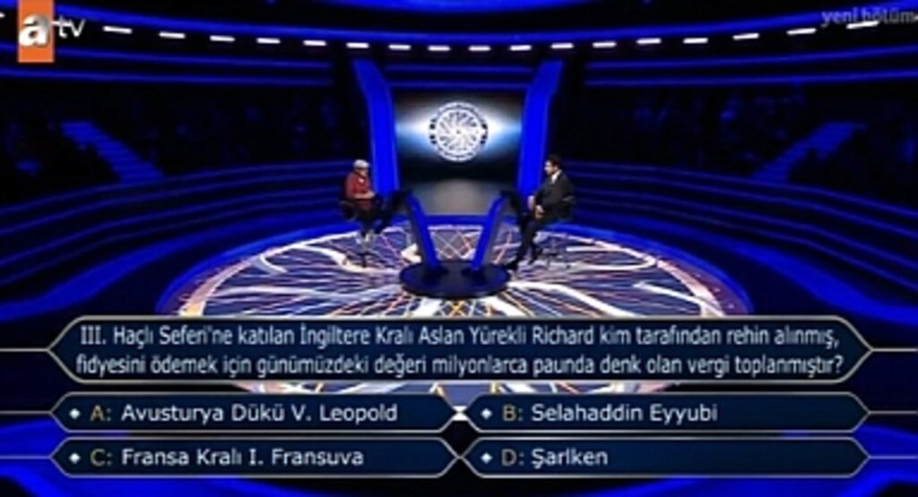 Kim Milyoner Olmak İster? Yeni Sezonunda Tarihi Soru: Aslan Yürekli Richard'ın Fidye Hikâyesi