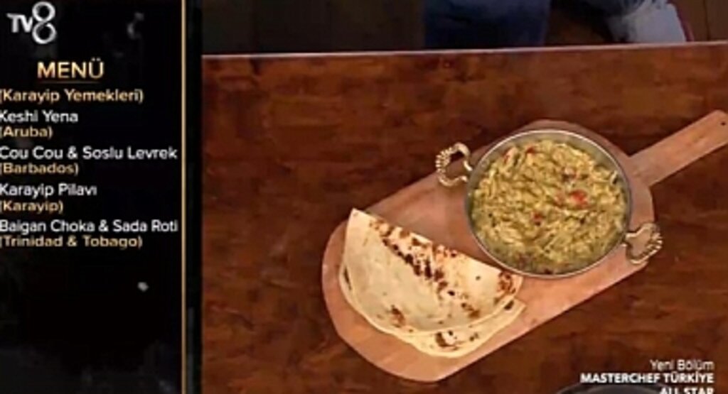 MasterChef 2 Ağustos Dokunulmazlık Oyununda Karayip Rüzgarı: Baigan Choka & Sada Roti Tarifi