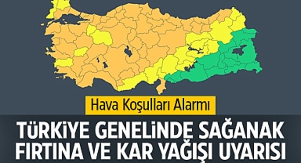 Hava Koşulları Alarmı: Türkiye Genelinde Sağanak, Fırtına ve Kar Yağışı Uyarısı