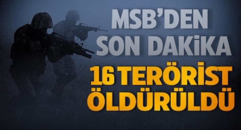 Pençe-Kilit Operasyonunda 16 Terörist Öldürüldü