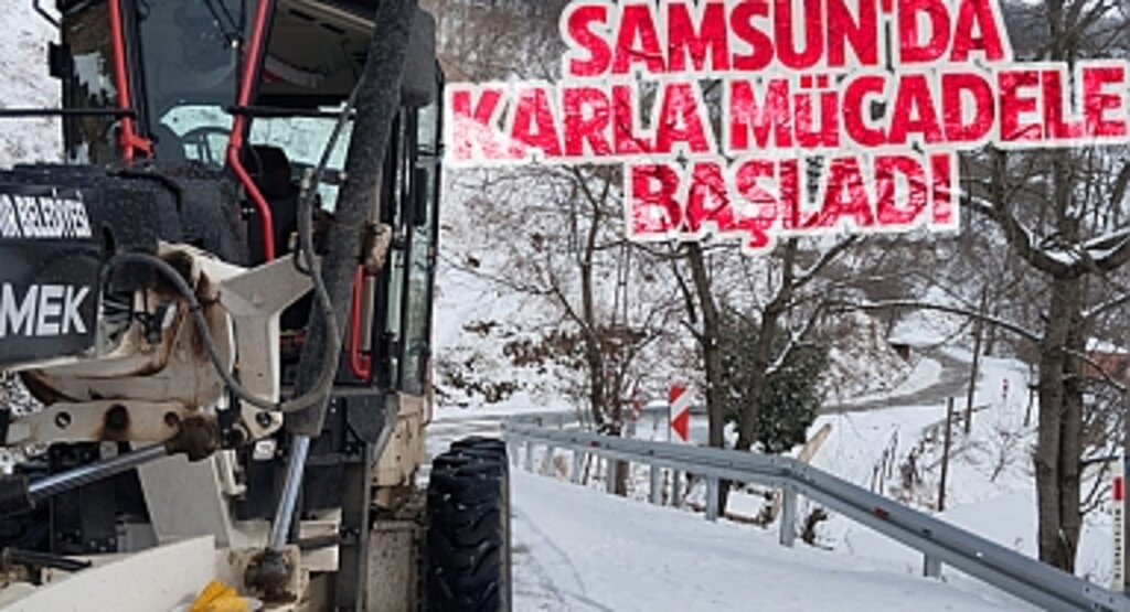 Samsun'da Karla Mücadele Başladı
