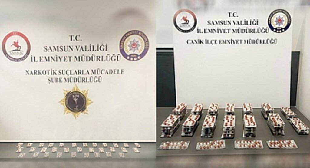 Samsun'da Uyuşturucu Operasyonu: 4 Gözaltı, 1961 Sentetik Ecza Ele Geçirildi