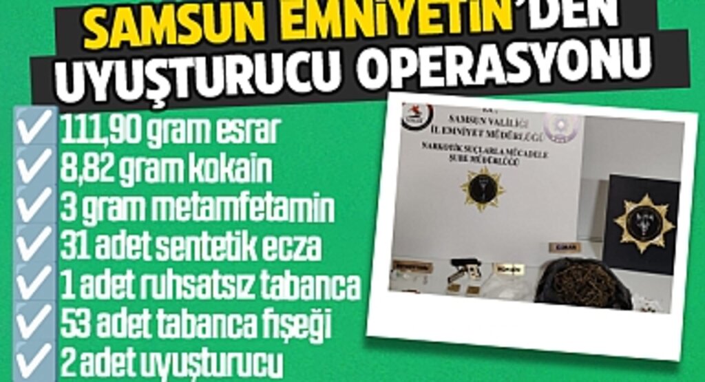Samsun Atakum’da Uyuşturucu Operasyonu: Firari Şahıs ve Suç Ortakları Yakalandı