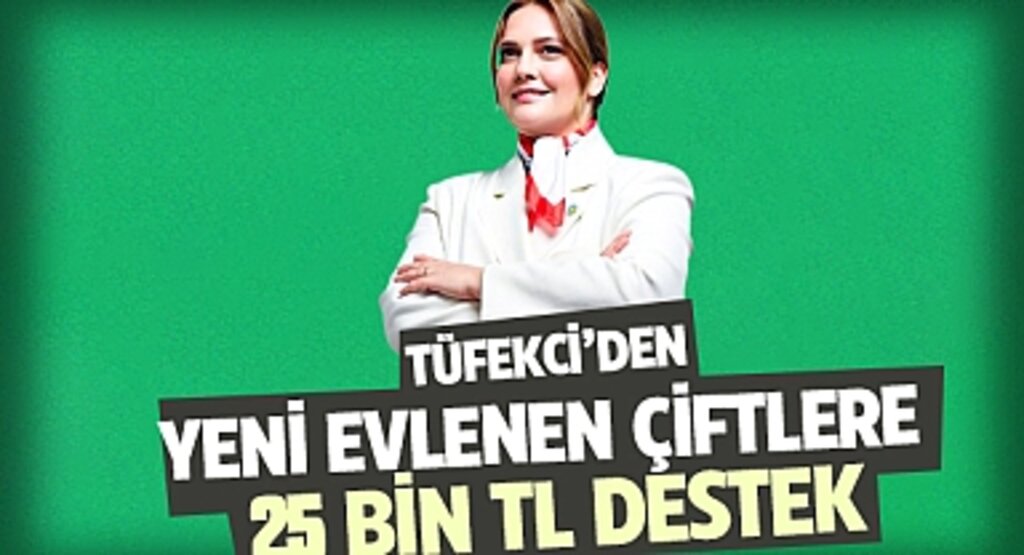 Samsun'da İyi Parti Adayı Tüfekci'den Yeni Evlenen Çiftlere 25 Bin TL Destek