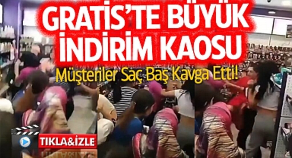 Gratis'te Büyük İndirim Kaosu: Müşteriler Saç Baş Kavga Etti!