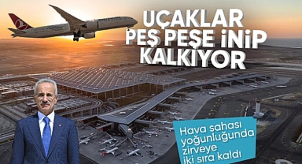 Türkiye, 5.573 Uçuşla Avrupa’da Hava Sahasını En Yoğun Kullanan 3. Ülke Oldu
