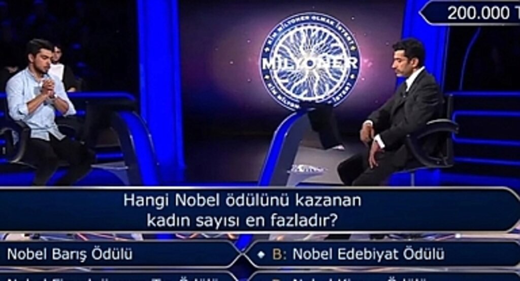 Kim Milyoner Olmak İster'de Nobel Sorusu Dikkat Çekti! En Çok Kadın Kazanan Hangi Nobel Ödülü?