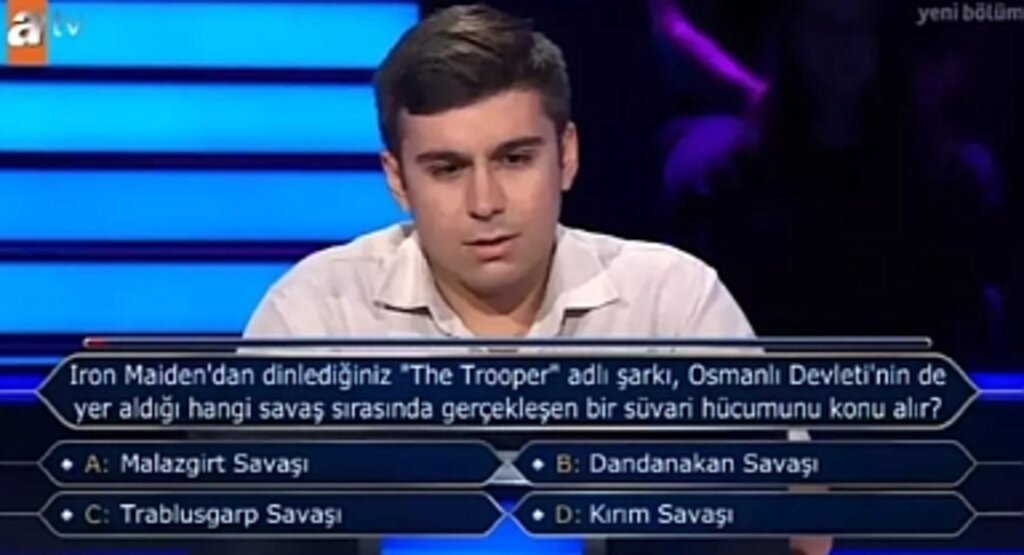 Kim Milyoner Olmak İster 27 Eylül Sorusu: 